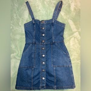 Button-Up Denim Dress